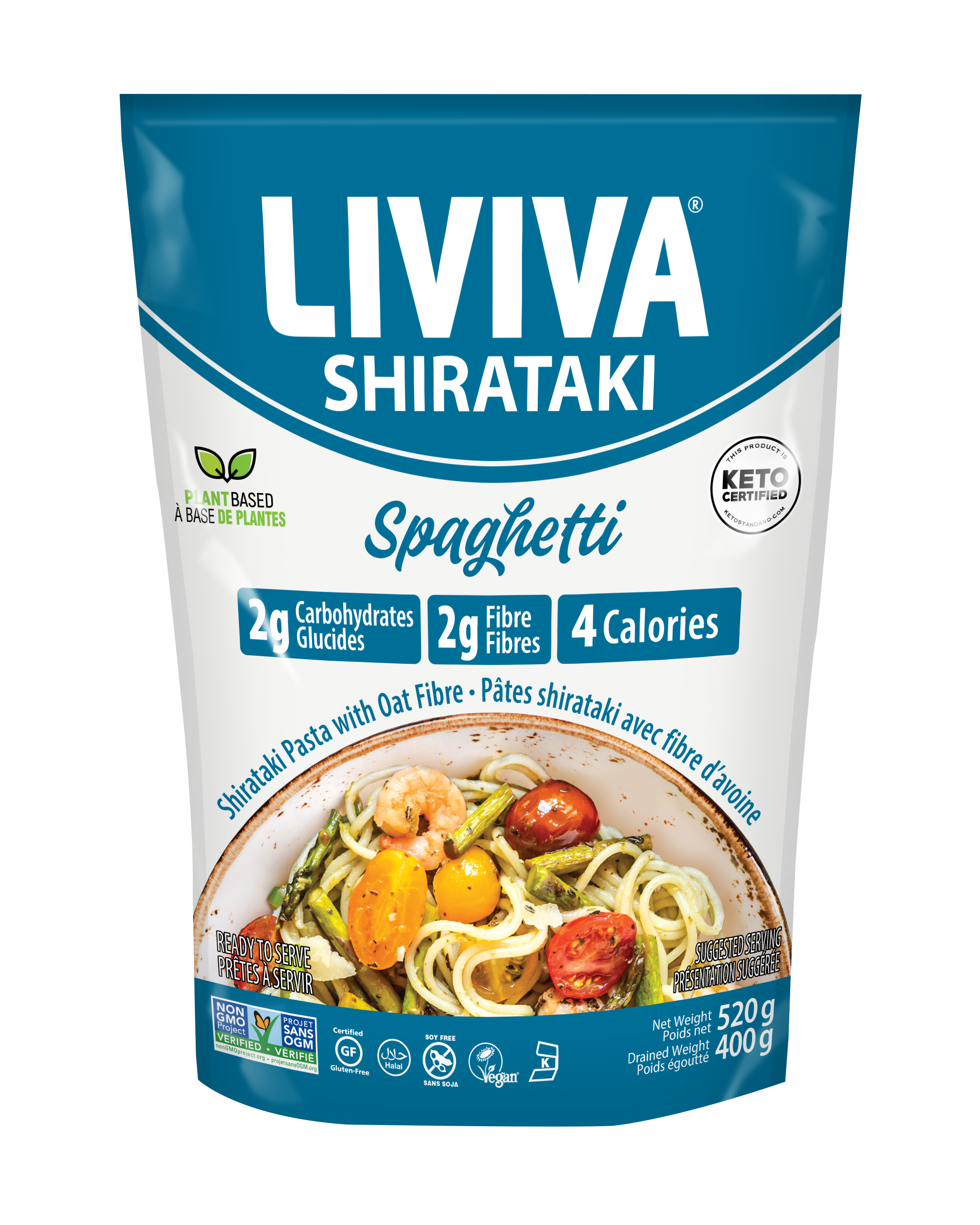 Organic Shirataki Spaghetti with Oat Fiber (Case of 6)