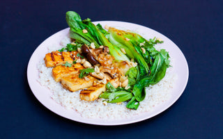 Lower Carb Tofu Sauté featuring Shirataki Rice