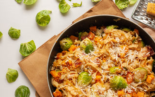 Butternut Bacon Brussels Sprout Pasta