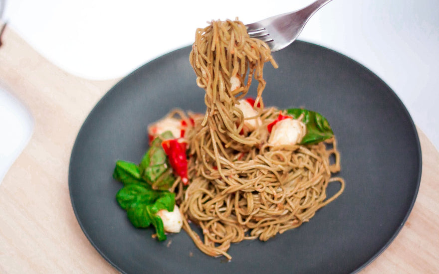 Caprese Soybean Pasta with Balsamic Dressing - Livivafoods.com