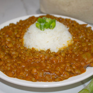 Classic Curry Lentils Over LIVIVA Instant Rice - Livivafoods.com