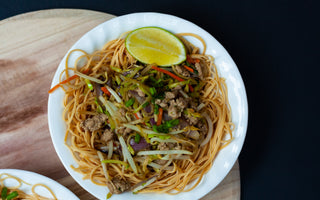 Egg Roll Noodles with Soybean Spaghetti