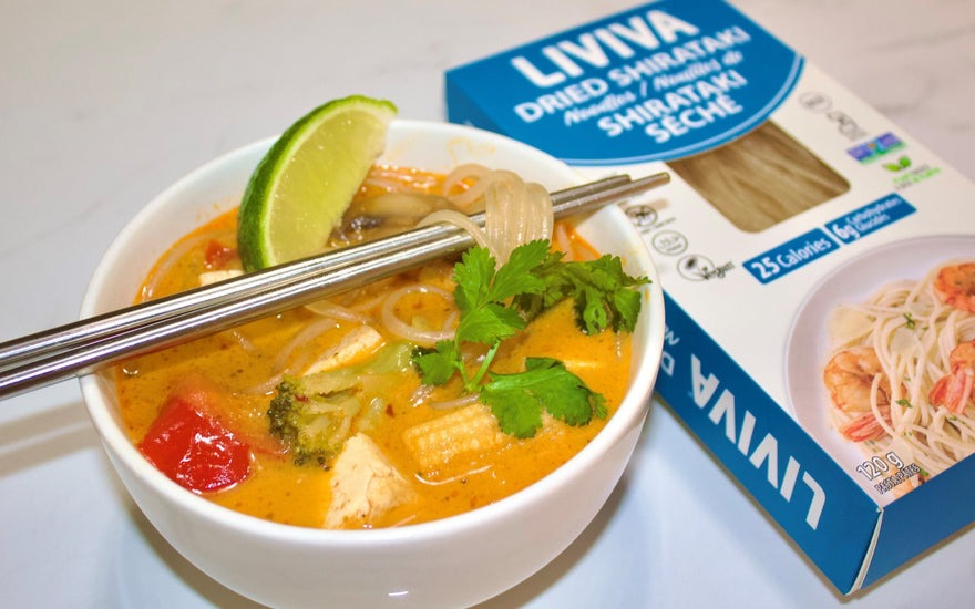 Thai Coconut Curry Soup with LIVIVA Shirataki Noodles - Livivafoods.com