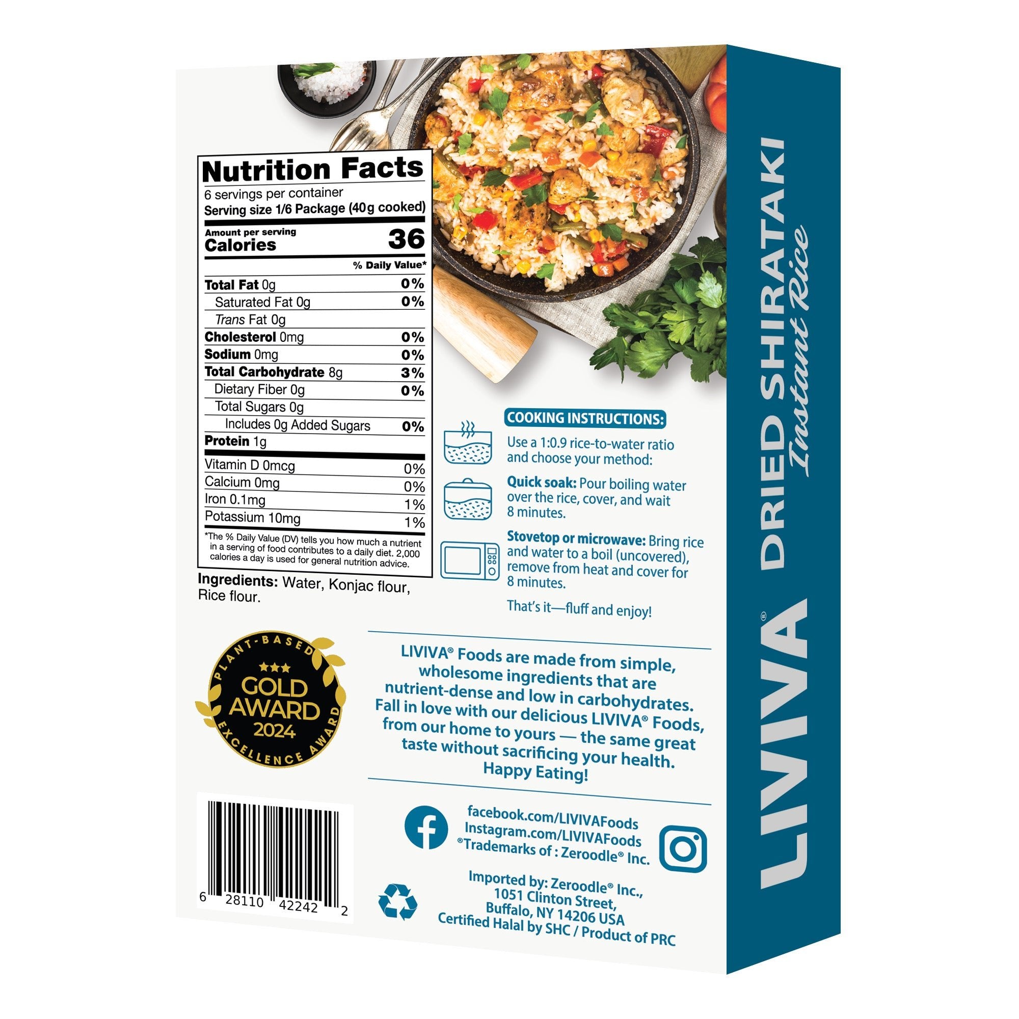 NEW PRODUCT - Dried Shirataki Instant Rice (6 - 24 pk) - Livivafoods.com
